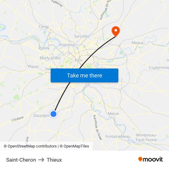 Saint-Cheron to Saint-Cheron map