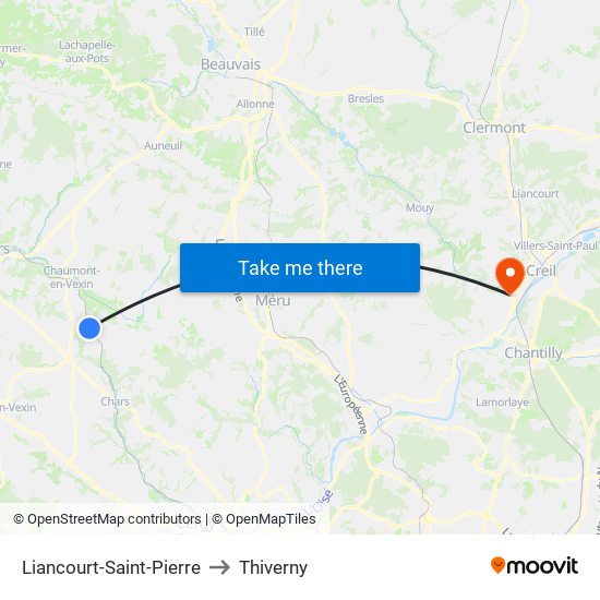 Liancourt-Saint-Pierre to Thiverny map