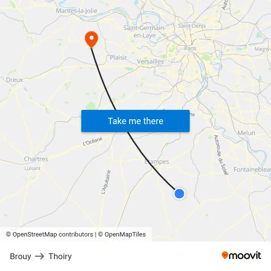 Brouy to Thoiry map