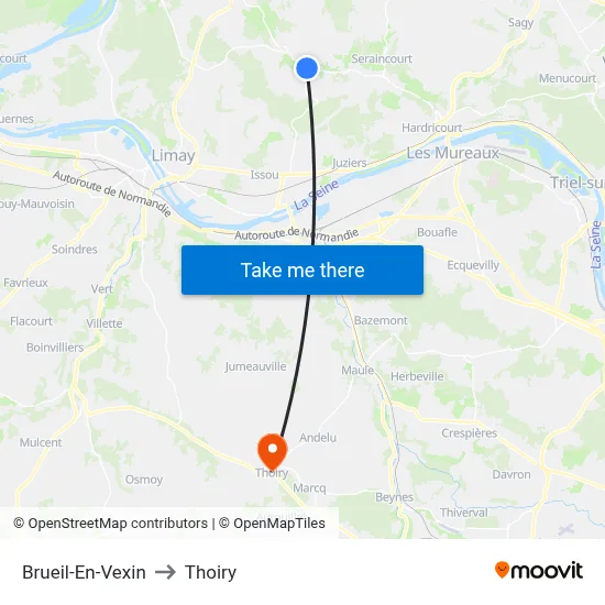 Brueil-En-Vexin to Thoiry map