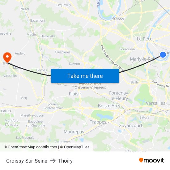 Croissy-Sur-Seine to Thoiry map