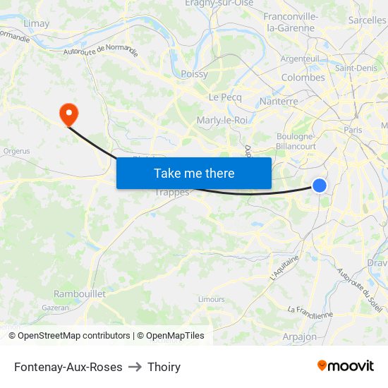 Fontenay-Aux-Roses to Thoiry map