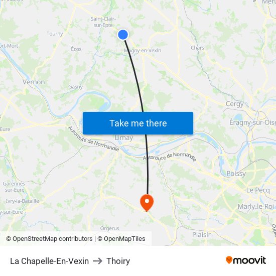 La Chapelle-En-Vexin to Thoiry map