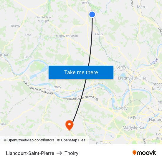 Liancourt-Saint-Pierre to Thoiry map