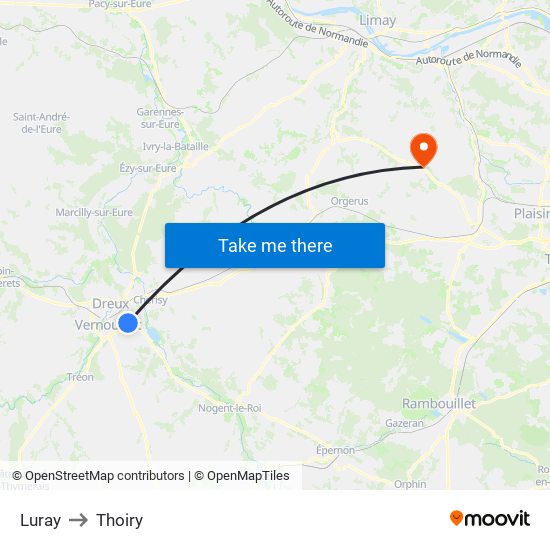 Luray to Thoiry map