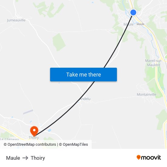 Maule to Thoiry map