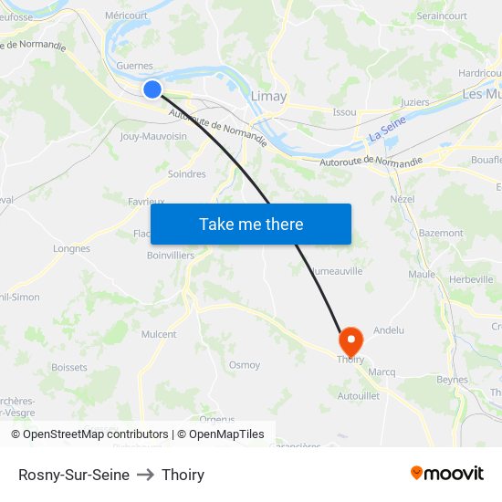 Rosny-Sur-Seine to Thoiry map