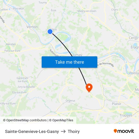 Sainte-Genevieve-Les-Gasny to Thoiry map