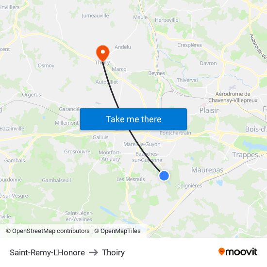 Saint-Remy-L'Honore to Thoiry map