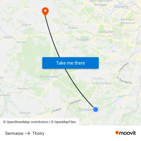 Sermaise to Thoiry map