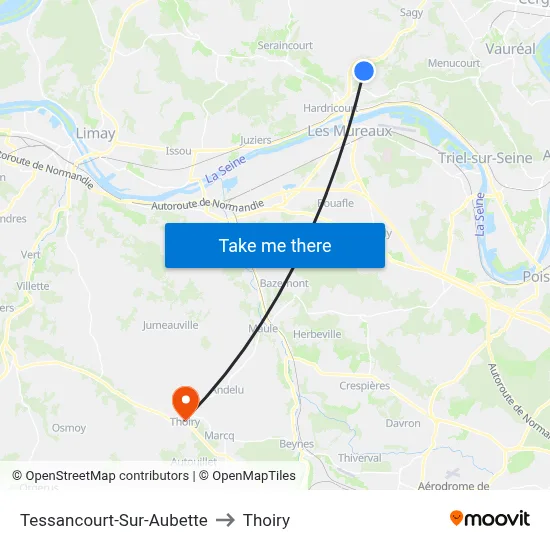 Tessancourt-Sur-Aubette to Thoiry map