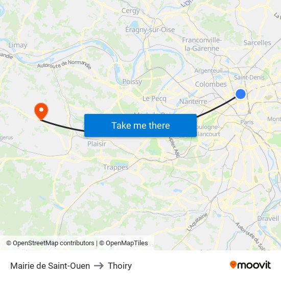 Mairie de Saint-Ouen to Thoiry map