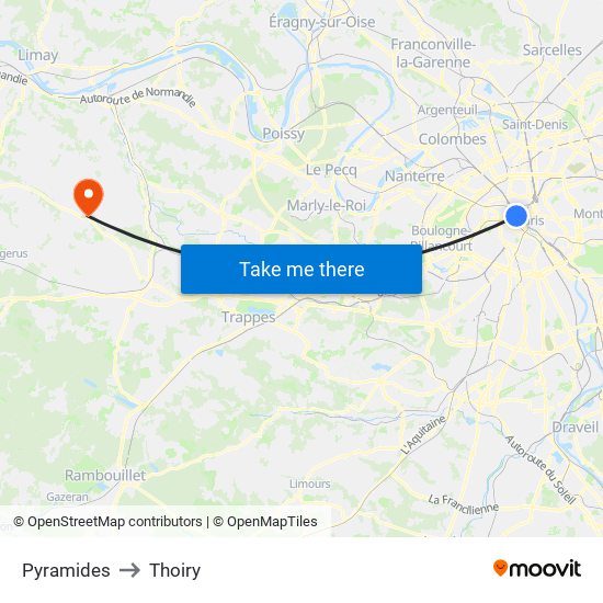 Pyramides to Thoiry map
