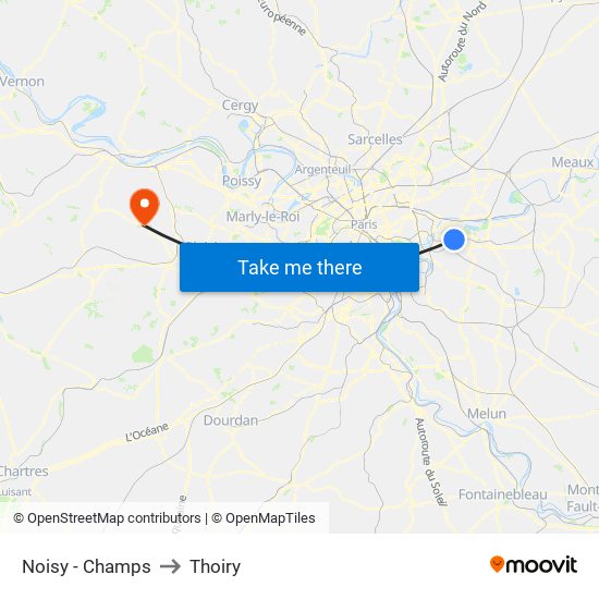 Noisy - Champs to Thoiry map