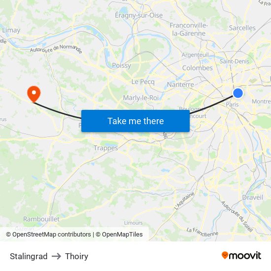 Stalingrad to Thoiry map