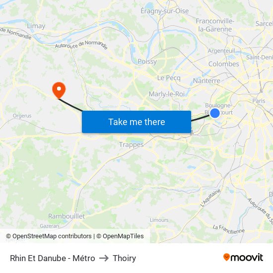 Rhin Et Danube - Métro to Thoiry map