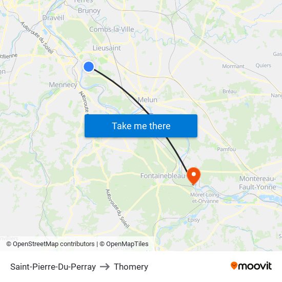 Saint-Pierre-Du-Perray to Thomery map