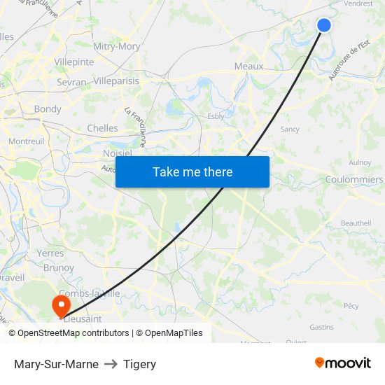 Mary-Sur-Marne to Tigery map