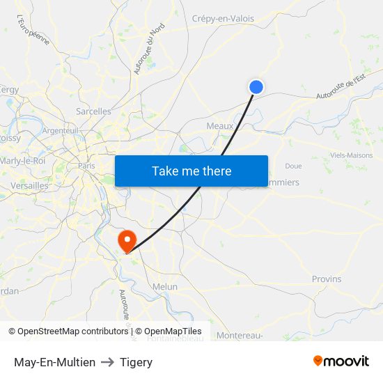 May-En-Multien to Tigery map