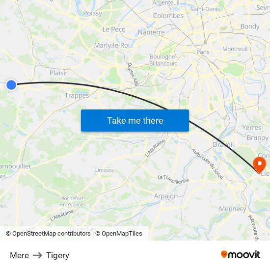 Mere to Tigery map