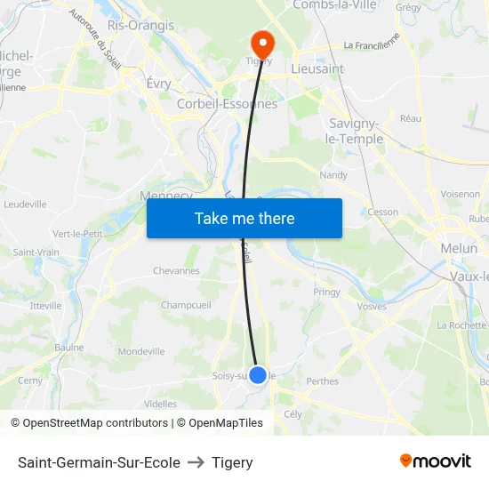 Saint-Germain-Sur-Ecole to Tigery map