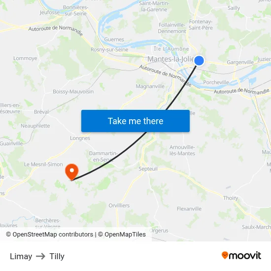 Limay to Tilly map