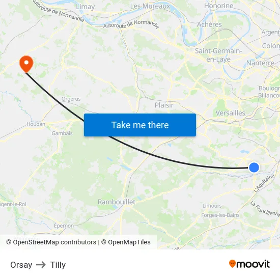Orsay to Tilly map
