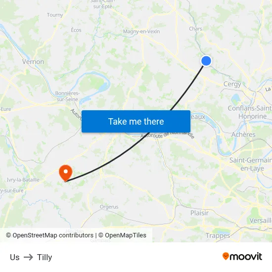Us to Tilly map