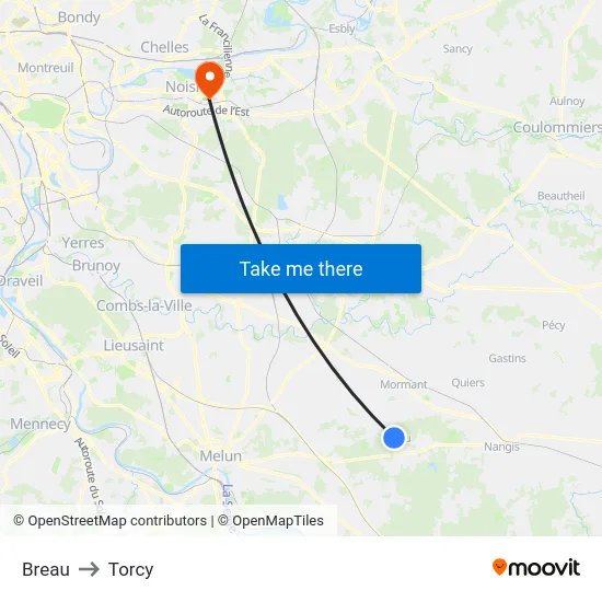 Breau to Torcy map