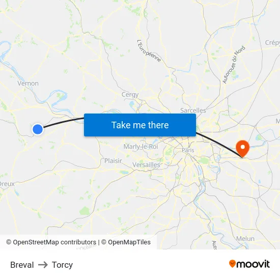 Breval to Torcy map