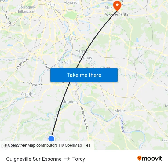 Guigneville-Sur-Essonne to Torcy map