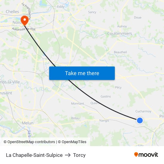 La Chapelle-Saint-Sulpice to Torcy map