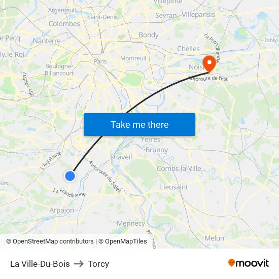 La Ville-Du-Bois to Torcy map
