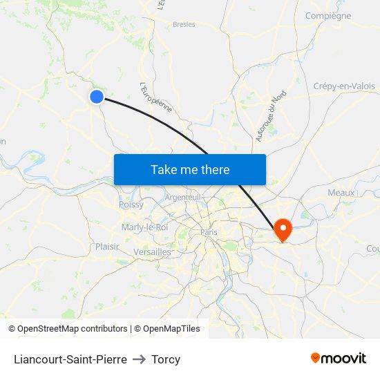Liancourt-Saint-Pierre to Torcy map