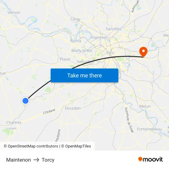 Maintenon to Torcy map