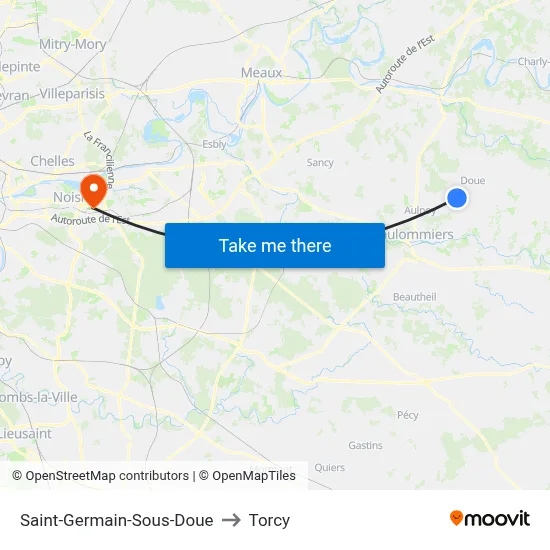 Saint-Germain-Sous-Doue to Torcy map