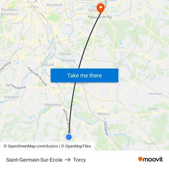 Saint-Germain-Sur-Ecole to Torcy map