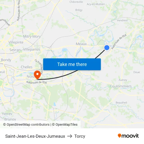 Saint-Jean-Les-Deux-Jumeaux to Torcy map