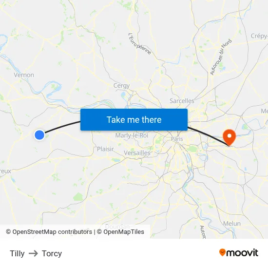 Tilly to Torcy map