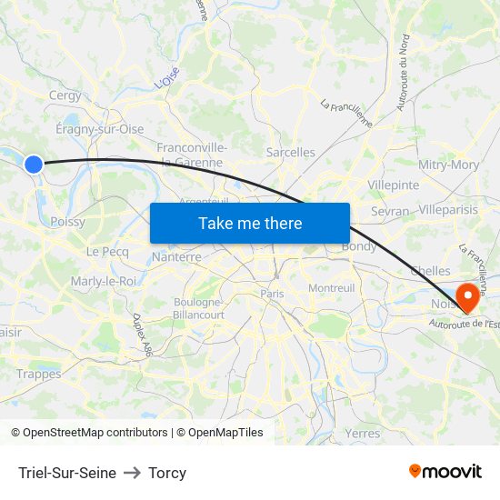 Triel-Sur-Seine to Torcy map
