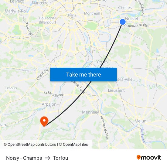 Noisy - Champs to Torfou map