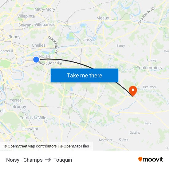 Noisy - Champs to Touquin map