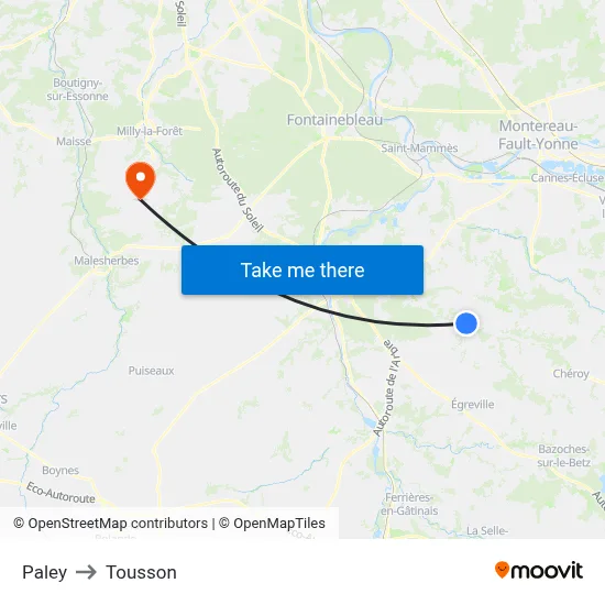 Paley to Tousson map