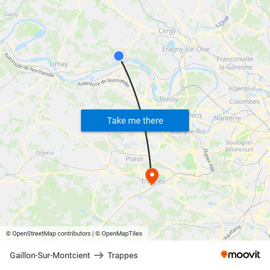 Gaillon-Sur-Montcient to Trappes map