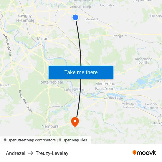 Andrezel to Treuzy-Levelay map
