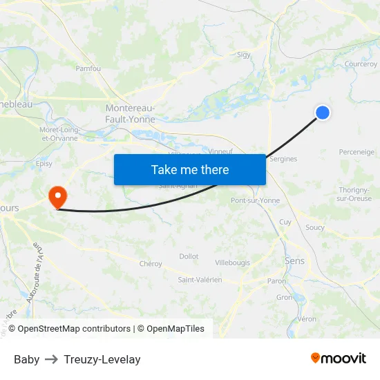Baby to Treuzy-Levelay map