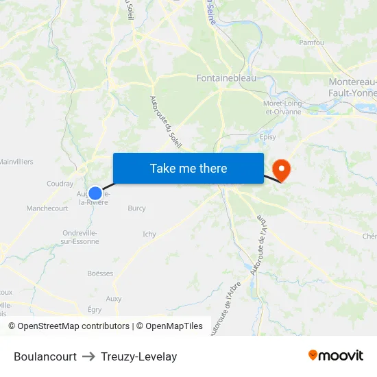Boulancourt to Treuzy-Levelay map