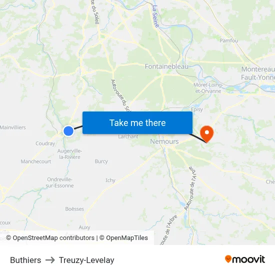 Buthiers to Treuzy-Levelay map