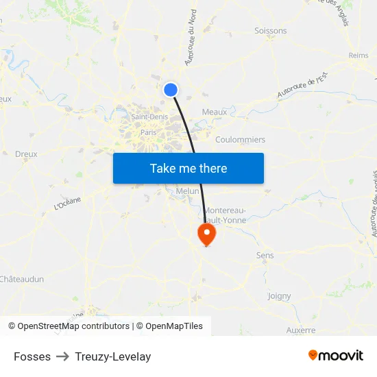 Fosses to Treuzy-Levelay map