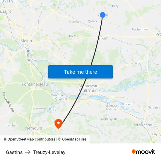 Gastins to Treuzy-Levelay map